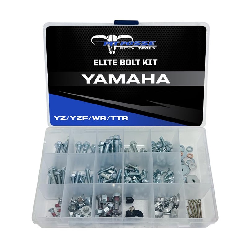 Pit Posse PP2709YA Pro Bolt Bolts Metric Assortment Motorcycle Kit 210 pc. Compatible with Yamaha WR250F WR450F YZ125 YZ250 YZ250F YZ250FX YZ450F WR YZ 2003-Current - Image 1